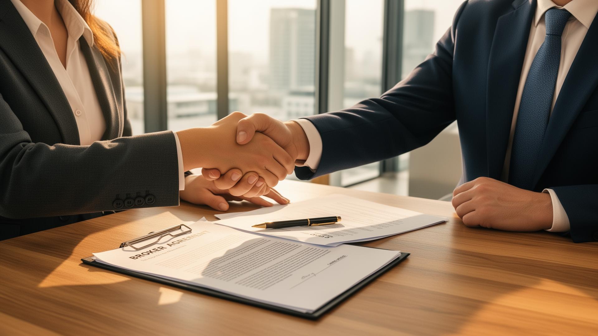 Buyer broker agreement document being reviewed