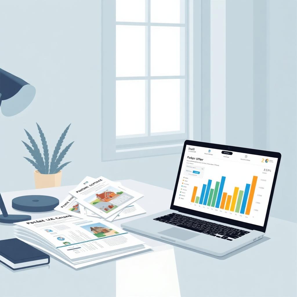 Listing agent workstation with multiple property offers being scored