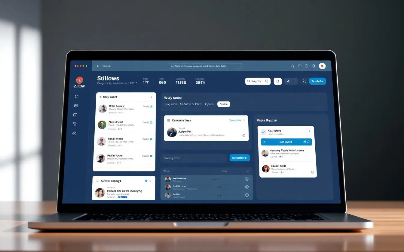 Buyer building a Zillow tour itinerary on a phone while an agent receives showing requests